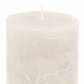 Floristik24 Durchgefärbte Kerzen Weiß 70x100mm 4St