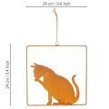 Edelrost Hängedeko Katze aus Metall, 24,5 cm, Rostoptik für Innen- und Aussenbereich | Floristik24.ch