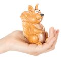 Eichhörnchen Figur sitzend aus Keramik 10 cm Braun für Herbstdekoration | Floristik24.ch