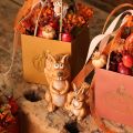 Eichhörnchen Figur sitzend aus Keramik 10 cm Braun für Herbstdekoration | Floristik24.ch