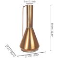 Metall-Bodenvase Orientalischer Stil Kupferfarben Ø27cm H58cm | Floristik24.ch
