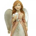 Floristik24 Engel Figur Schutzengel Weihnachtsengel mit Herz H19cm 2St