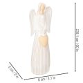 Engelfigur aus Keramik mit Herz, cremeweiss, 23 cm | Floristik24.ch