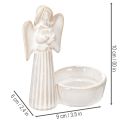 Engelsfigur mit Teelichthalter aus weisser Keramik 10cm 3er-Set | Floristik24.ch