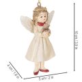 Deko Engel Baumschmuck Polyresin 10cm Beige Weiss Rot 3er-Set | Floristik24.ch