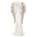Floristik24 Engel Figur stehend betend 36 cm weiss Kunststein