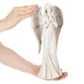 Engel Figur stehend betend 36 cm weiss Kunststein | Floristik24.ch
