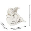 Engelfiguren aus Polyresin mit Herz und Inschrift 13 cm Grau 2er-Set für Zuhause und Dekoration | Floristik24.ch