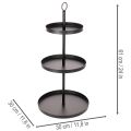 Etagere dreistöckig Metall Rund 61 cm Schwarz für Tischdekoration | Floristik24.ch
