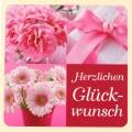 Floristik24 Etiketten "Herzlichen Glückwunsch" Rosa 3,5cm x 3,5cm 500St