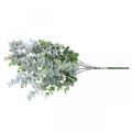 Floristik24 Künstlicher Eukalyptuszweig beschneit Dekozweig Eukalyptus Weihnachten 48cm