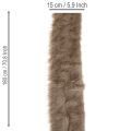 Fellband aus Kunstfell in Braun 15x180 cm für Dekoration und Basteln, 2 Stück | Floristik24.ch