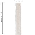 Fellband Kunstfell Weiss Flauschig Dekoband Rolle 10 mm x 1,4 m 3 Stück | Floristik24.ch