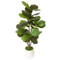 Floristik24 Künstliche Ficus lyrata 120 cm aus Kunststoff und Textil, grün