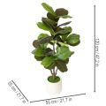 Künstliche Ficus lyrata 120 cm aus Kunststoff und Textil, grün | Floristik24.ch