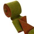 Wollfilzband als zweifarbiges Topfband, 15 cm x 5 m, Rot mit kontrastierender Farbseite | Floristik24.ch