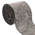 Floristik24 Topfband aus Wollfilz 15 cm x 5 m, zweifarbig Grau und Schwarz