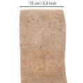 Wollfilzband zweifarbig Braun-Weiss, 15 cm breit, 5 m, als Topfband und für Floristik | Floristik24.ch