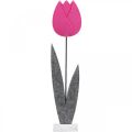 Floristik24 Filzblume Filz Deko Blume Tulpe Pink Tischdeko H68cm