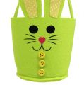 Floristik24 Filztasche Hase Gelb, Grün Osterkorb Osterdeko Filz 2St