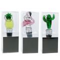 Floristik24 Flaschenverschluss mit Figuren aus Glas 11-12cm 3St
