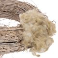 Schafwolle Beige 250g lose für