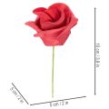Künstliche Rosen rot mit Drahtstiel 5 cm Blütendurchmesser 100 Stück | Floristik24.ch
