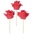 Künstliche Rosen rot mit Drahtstiel 5 cm Blütendurchmesser 100 Stück | Floristik24.ch