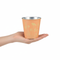 Blumentopf aus Metall Ø10,5cm H10,5cm in Pfirsich mit Blumenmotiv für Innen | Floristik24.ch