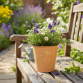 Blumentopf Metall Übertopf Ø11,5cm H11,5cm Pfirsich Gelb für Tisch- und Fensterdekoration | Floristik24.ch