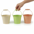 Eimer mit Henkel aus Metall 11,5x8,5 cm Set 8 Stück Pastellfarben für Deko und Blumentöpfe | Floristik24.ch