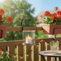 Windlicht aus klarem Glas mit Metallbügel Ø 12 cm H 12,5 cm 2er Set | Floristik24.ch