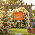 Gartenschild Metall 35x30cm Rostoptik mit Spruch und Jutekordel für Aussenbereich | Floristik24.ch