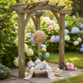 Bandhalter aus Metall und Holz mit Vogelmotiv – Höhe 19 cm – Shabby Chic – Rostoptik | Floristik24.ch