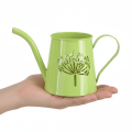 Deko-Giesskanne Metall mit Pusteblumen-Muster Grün, H12cm, 2er Set | Floristik24.ch