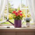 Deko-Giesskanne aus Metall Lila Ø13,5cm H12,5cm für Pflanzen und Accessoires | Floristik24.ch
