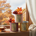 Blumentopf-Set aus Metall im Vintage-Look mit Schriftzug, Ø 10 cm, H 11 cm, Farben Lachs/Lila/Apricot, für Innenbereich | Floristik24.ch