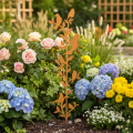 Gartenstecker Zweig mit Vögeln Metall 100 cm Braun Edelrost | Floristik24.ch