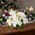 Künstliche Weihnachtssternblume Weiss 40 cm Kunstseide | Floristik24.ch