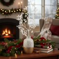Künstlicher Beerenzweig Weiss Kunststoff 52cm Weihnachtsdekoration | Floristik24.ch