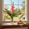 Künstliche Gladiole aus Kunstseide und Kunststoff 88 cm Pink für Innenbereich | Floristik24.ch