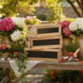 Kiste aus Holz mit Tafelfront 3er-Set 36cm, 32cm, 28cm | Floristik24.ch