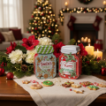 Metalldose 2er-Set Keksdose Weihnachtsmotiv Keksglas-Look 15 cm Bunt | Floristik24.ch