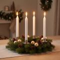 Stabkerzen aus Naturwachs Weiss 25 cm Ø 2,3 cm 4 Stück | Floristik24.ch