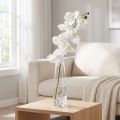 Künstliche Orchidee Weiss Seidenblume 77 cm Ø 6.5–8 cm | Floristik24.ch