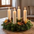 Stabkerzen aus Wachs Weiss Creme 120mm Ø21mm 6er-Set Kerzendekoration | Floristik24.ch