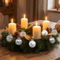 Mini Weihnachtskugeln aus Glas, Ø 3 cm, Set mit 9 Stück in Weiss und Silber | Floristik24.ch