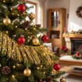Lametta Gold Hellgold Baumbehang Weihnachten L50cm | Floristik24.ch