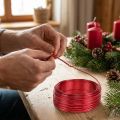 Aluminiumdraht Rot Ø2mm 60m 500g – Biegsamer Basteldraht für Floristik und Handwerk | Floristik24.ch