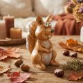 Eichhörnchen Figur sitzend aus Keramik 10 cm Braun für Herbstdekoration | Floristik24.ch